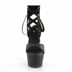 Pleaser ASPIRE-600-14 - Blk Faux Leather/Blk Matte Exotic Dancing
