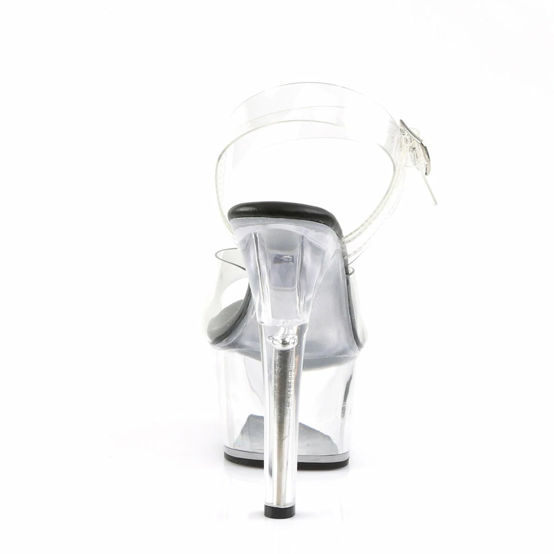 Pleaser Exotic Dancing ASPIRE-608 - Clr-Blk/Clr 6 Pleaser Exotic Dancing ASPIRE-608 - Clr-Blk/Clr