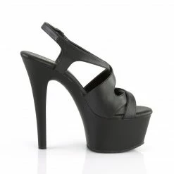 Pleaser ASPIRE-630 - Blk Faux Leather/Blk Matte Exotic Dancing