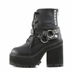 Demonia ASSAULT-101 - Blk Vegan Leather Punk & Goth