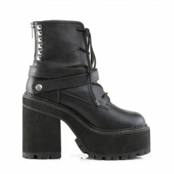 Demonia ASSAULT-101 - Blk Vegan Leather Punk & Goth