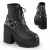 Demonia ASSAULT-101 - Blk Vegan Leather Punk & Goth