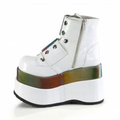 Demonia Punk & Goth BEAR-104 - Wht Patent-Rainbow Reflective 9 Demonia Punk & Goth BEAR-104 - Wht Patent-Rainbow Reflective
