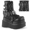 Demonia BEAR-150 - Blk Vegan Leather