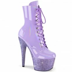 Pleaser BEJEWELED-1020-7 - Lavender Holo Pat/Lavender RS Exotic Dancing