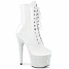 Pleaser Exotic Dancing BEJEWELED-1020-7 - Wht Holo Pat/Wht RS