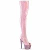 Pleaser BEJEWELED-3011-7 - B. Pink Str Holo Pat/B. Pink AB RS