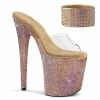 Pleaser BEJEWELED-812RS - Clr/Rose Gold Multi RS Exotic Dancing 2 Pleaser BEJEWELED-812RS - Clr/Rose Gold Multi RS Exotic Dancing