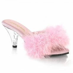 Fabulicious Party & Prom BELLE-301F - B. Pink Pu-Fur/Clr