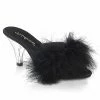 Fabulicious BELLE-301F - Blk Pu-Fur/Clr