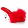 Fabulicious BELLE-301F - Red Pu-Fur/Clr