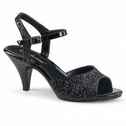 Fabulicious Drag Queen BELLE-309G - Blk Glitter/Blk Glitter