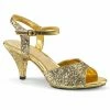 Fabulicious BELLE-309G - Gold Glitter/Gold Glitter