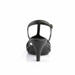 Fabulicious BELLE-322 - Blk Faux Leather/Blk Matte