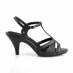 Fabulicious BELLE-322 - Blk Faux Leather/Blk Matte