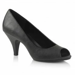 Fabulicious Party & Prom BELLE-362 - Blk Faux Leather/Blk Matte