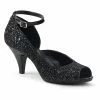 Fabulicious BELLE-381G - Blk Glitter/Blk Glitter