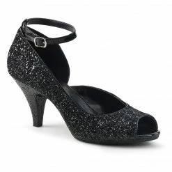 Fabulicious BELLE-381G - Blk Glitter/Blk Glitter