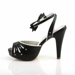 Pin Up Couture BETTIE-01 - Blk Faux Leather