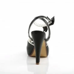 Pin Up Couture BETTIE-01 - Blk Faux Leather