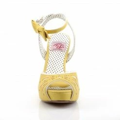 Pin Up Couture Vintage & Retro BETTIE-01 - Yellow Faux Leather