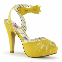 Pin Up Couture Vintage & Retro BETTIE-01 - Yellow Faux Leather