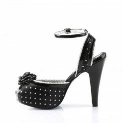 Pin Up Couture BETTIE-06 - Blk Satin (Polka Dots Print) Vintage & Retro