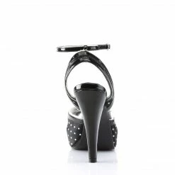 Pin Up Couture BETTIE-06 - Blk Satin (Polka Dots Print) Vintage & Retro