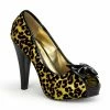 Pin Up Couture Vintage & Retro BETTIE-12 - Gold Gltr (Cheetah Print)