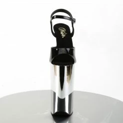 Pleaser BEYOND-009 - Blk/Slv Chrome Exotic Dancing