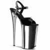 Pleaser BEYOND-009 - Blk/Slv Chrome Exotic Dancing