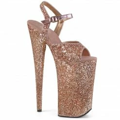 Pleaser Exotic Dancing BEYOND-010LG - Rose Gold Glitter/Rose Gold Glitter