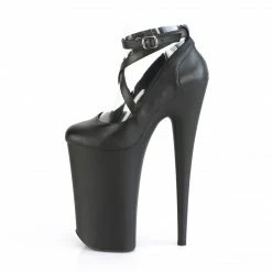 Pleaser BEYOND-087 - Blk Faux Leather/Blk Matte Exotic Dancing