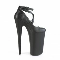 Pleaser BEYOND-087 - Blk Faux Leather/Blk Matte Exotic Dancing