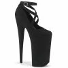 Pleaser BEYOND-087FS - Blk Faux Suede/Blk Faux Suede Exotic Dancing