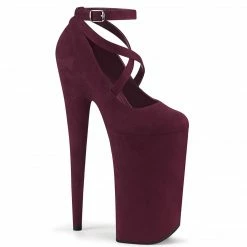 Pleaser BEYOND-087FS - Burgundy Faux Suede/Burgundy Faux Suede