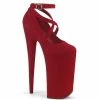 Pleaser BEYOND-087FS - Red Faux Suede/Red Faxu Suede