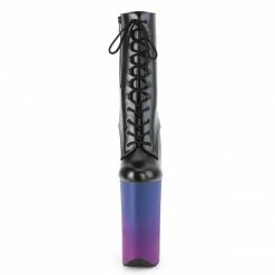 Pleaser BEYOND-1020BP - Blk Faux Leather/Blue-Purple Ombre Exotic Dancing