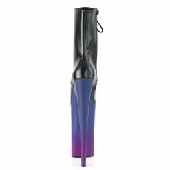 Pleaser BEYOND-1020BP - Blk Faux Leather/Blue-Purple Ombre Exotic Dancing