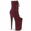 Pleaser Exotic Dancing BEYOND-1020FS - Burgundy F.Suede/Burgundy F.Suede