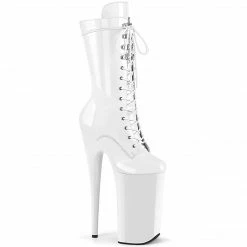 Pleaser BEYOND-1050 - Wht Pat/Wht Exotic Dancing