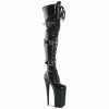 Pleaser Exotic Dancing BEYOND-3028 - Blk Str Pat/Blk