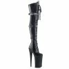 Pleaser BEYOND-3028 - Blk Str Faux Leather/Blk Matte