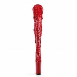Pleaser BEYOND-3028 - Red Stretch Pat/Red Exotic Dancing