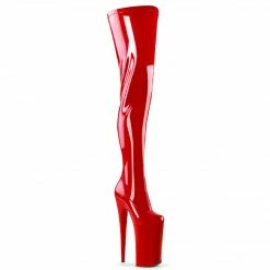 Pleaser Exotic Dancing BEYOND-4000 - Red Stretch Pat/Red