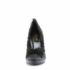 Pin Up Couture BLISS-38 - Blk Satin Vintage & Retro