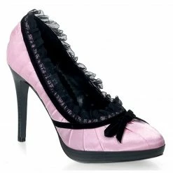 Pin Up Couture BLISS-38 - Pink-Blk Satin