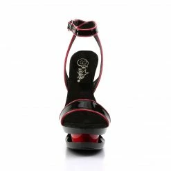 Pleaser BLONDIE-631-2 - Blk Red Pat/Blk-Red Exotic Dancing
