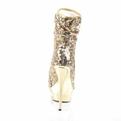 Pleaser BLONDIE-R-1008 - Gold Sequins/Gold Chrome Exotic Dancing