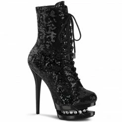 Pleaser BLONDIE-R-1020 - Blk Sequins/Blk